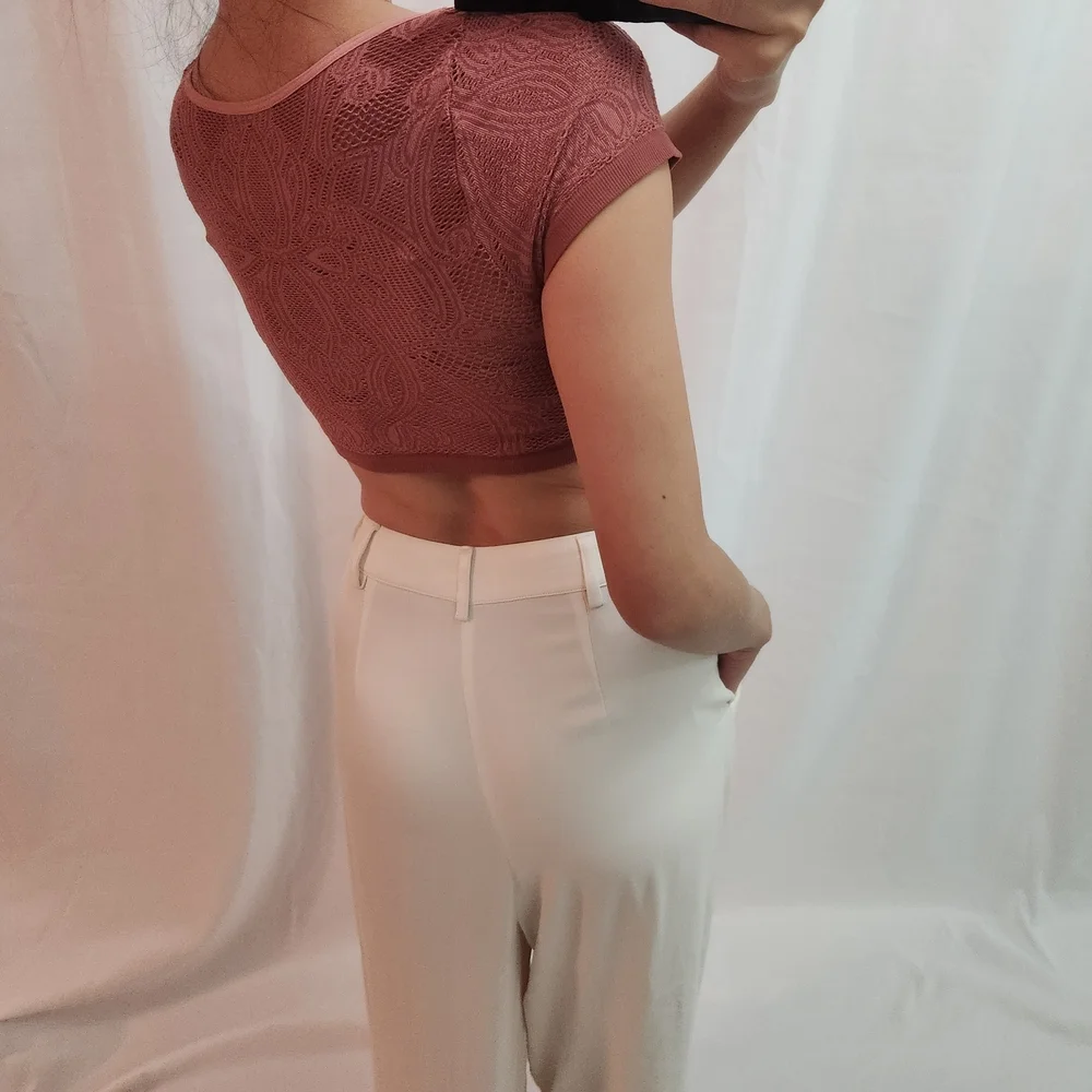 Free People Mauve Crop Top - Picture 4 of 8